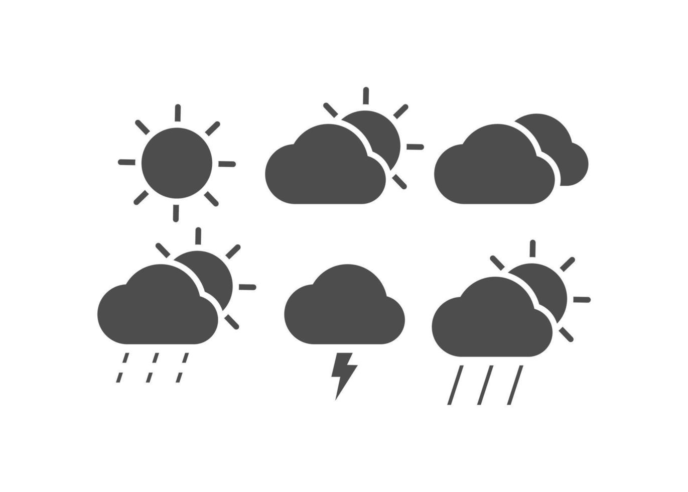 gemakkelijk weer en seizoen icoon vector