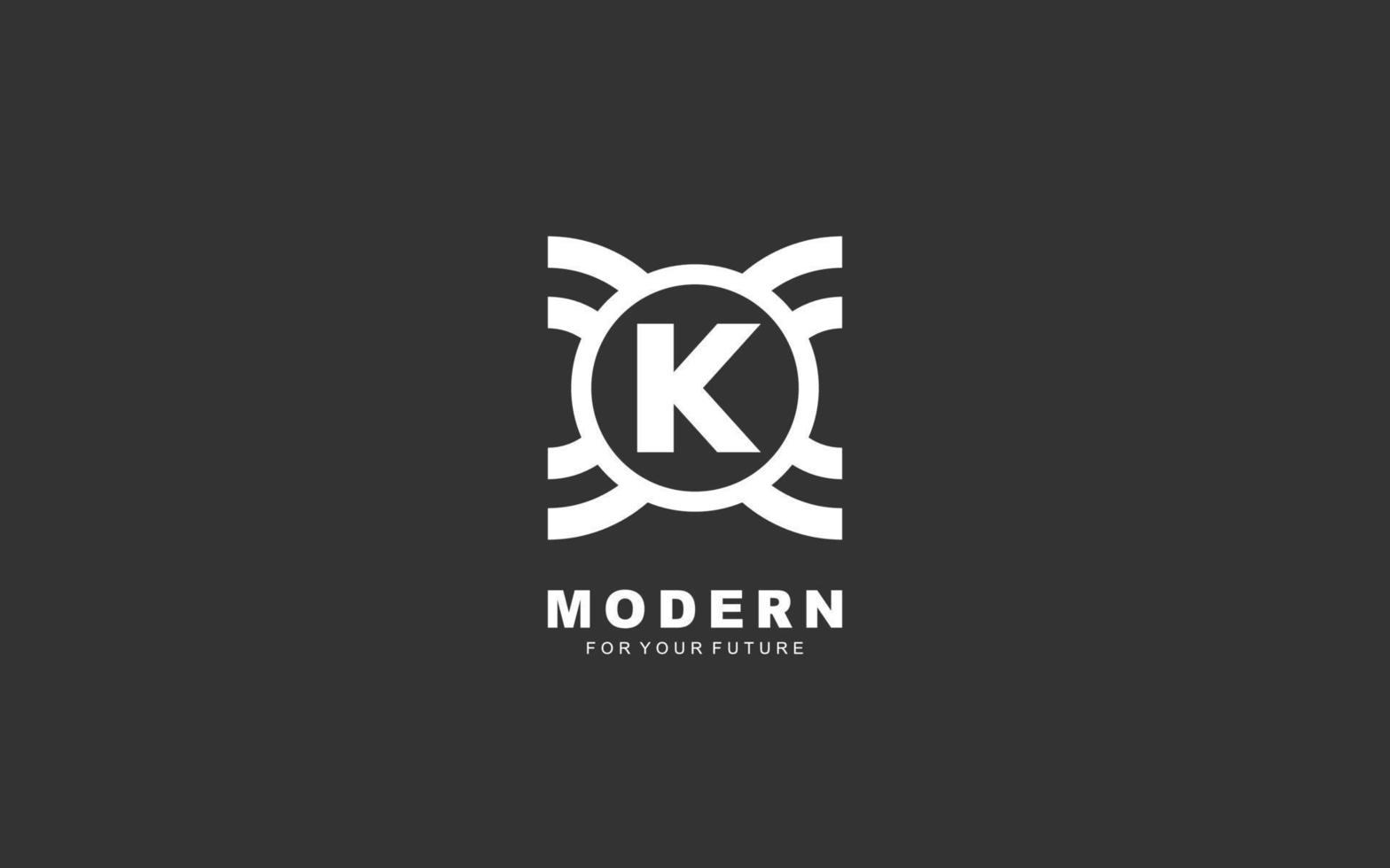 k brief logo abstract voor identiteit bedrijf. alfabet sjabloon vector illustratie voor uw merk.