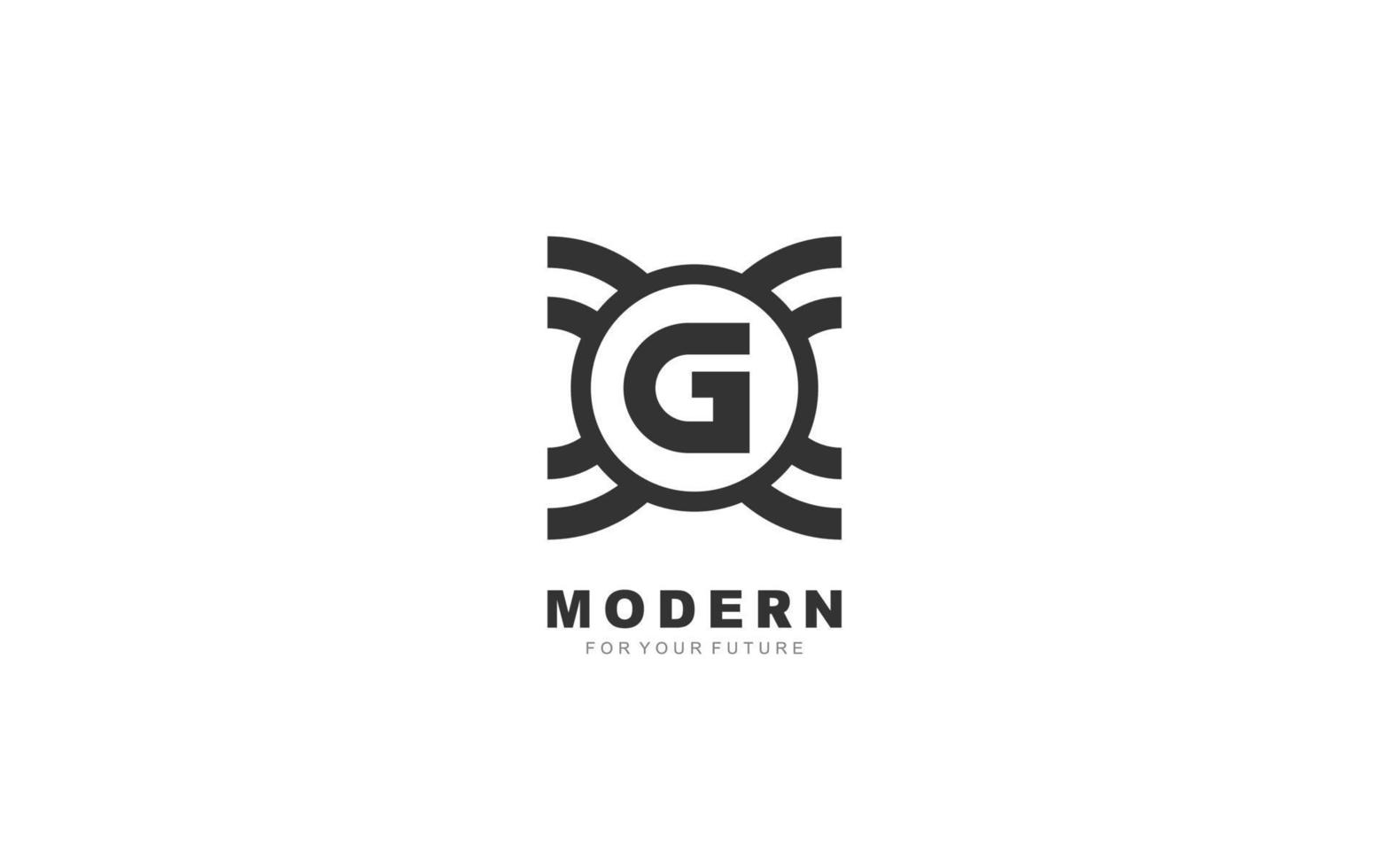 g brief logo abstract voor identiteit bedrijf. alfabet sjabloon vector illustratie voor uw merk.