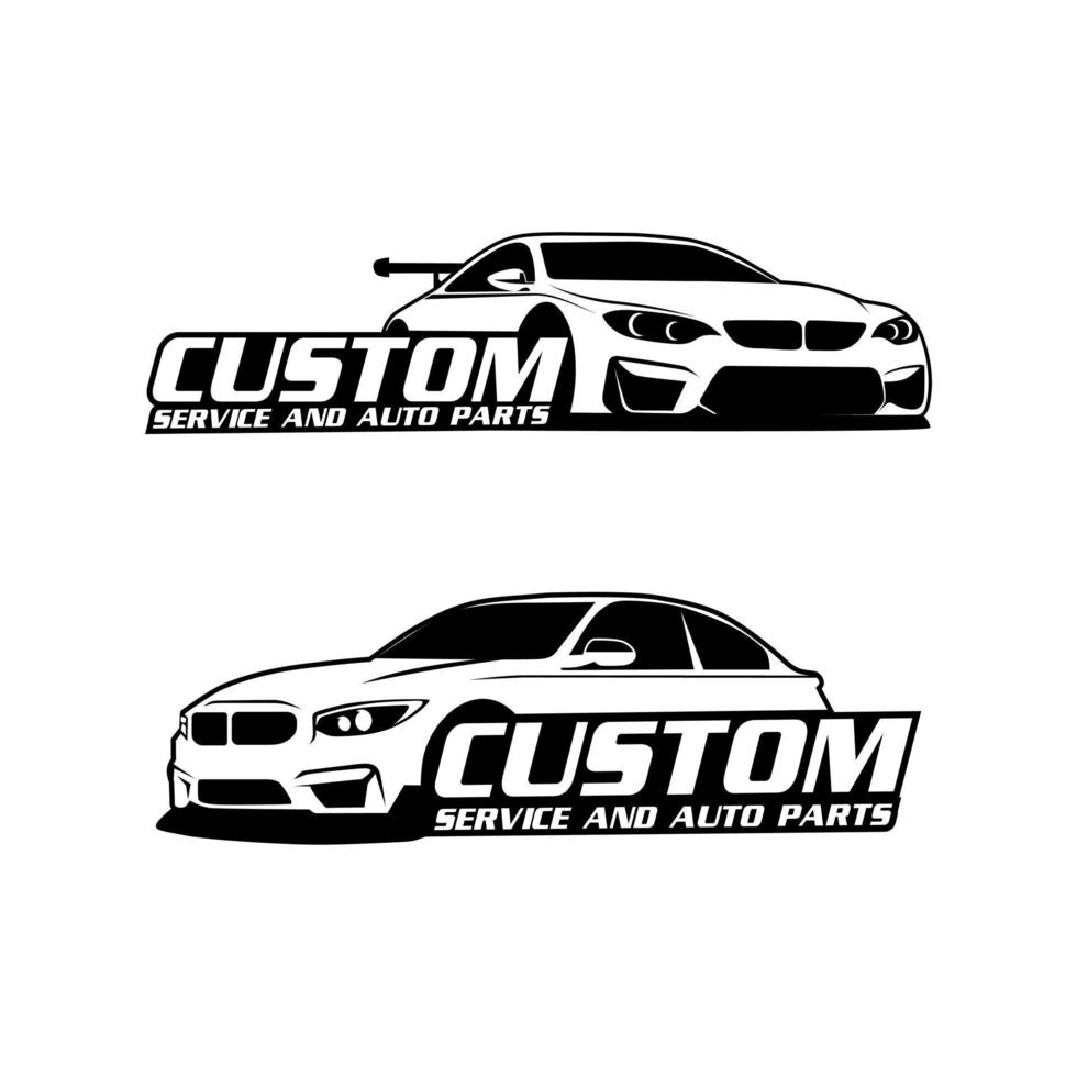 Op maat auto onderhoud logo vector