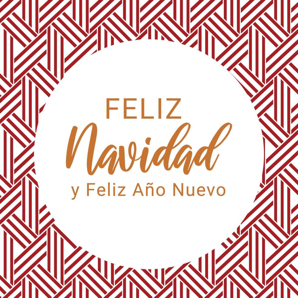 vrolijk Kerstmis in Spaans woord feliz navidad vector