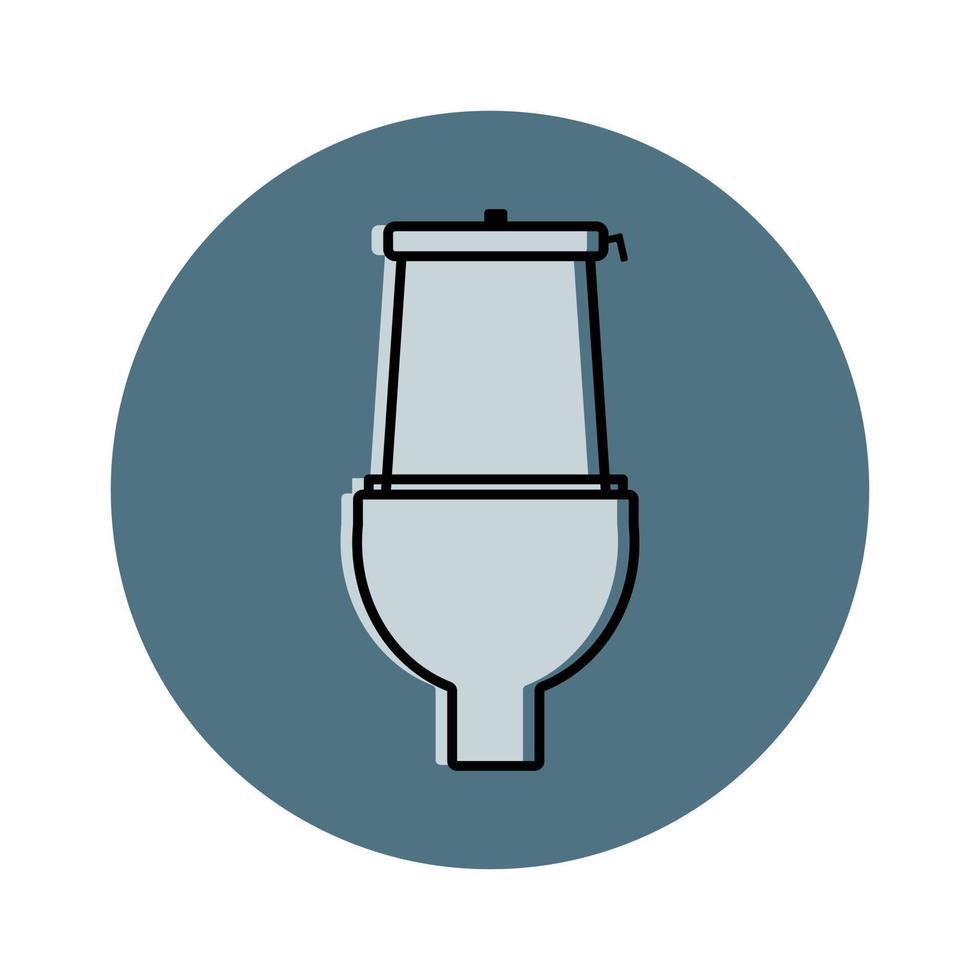 illustratie van Gesloten toilet stoel vector