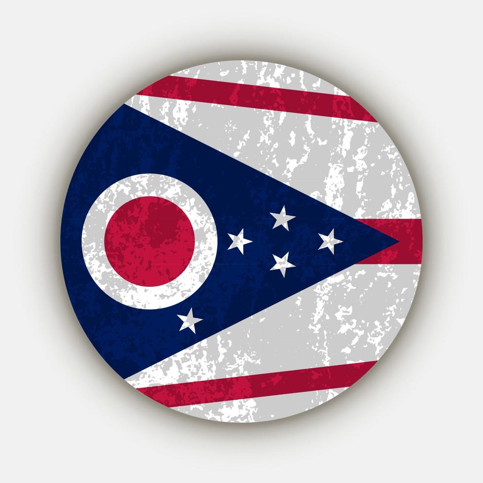 Ohio staat vlag. vector illustratie.