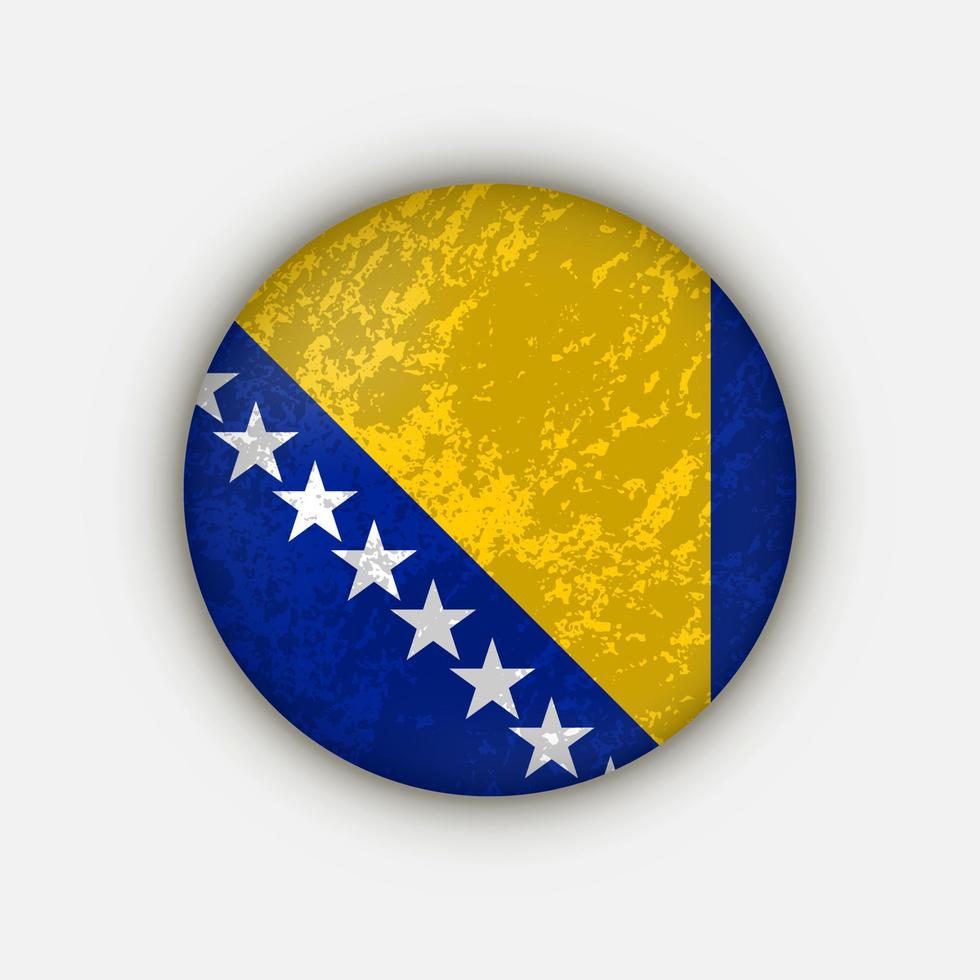 land bosnië en herzegovina. vlag van bosnië en herzegovina. vectorillustratie. vector