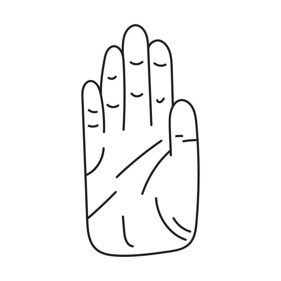 hand- getrokken handlijnkunde illustratie. vector