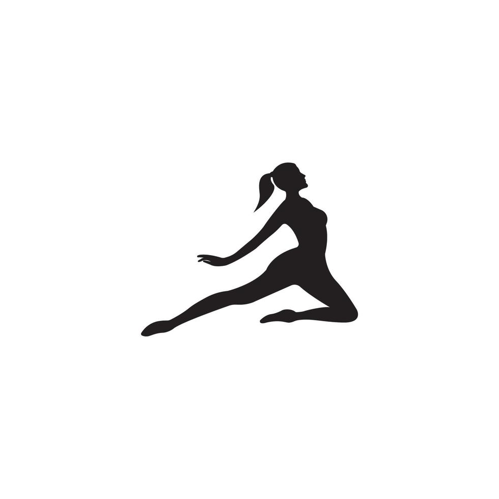 meisje dansen ballet logo vector illustratie logo