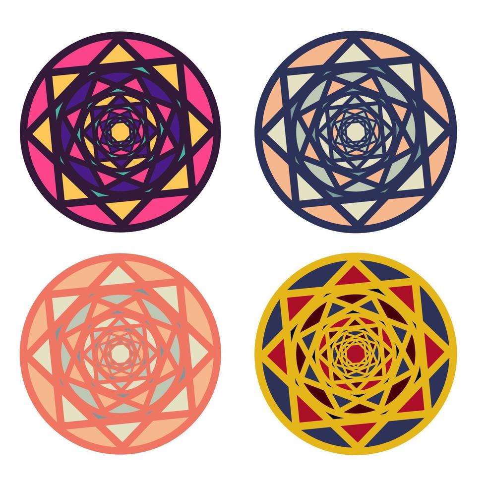 meetkundig cirkels in kleur combinatie vector