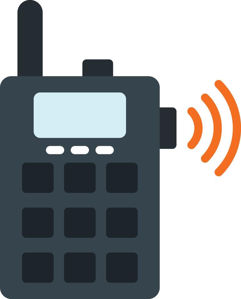 walkie talkie plat pictogram vector