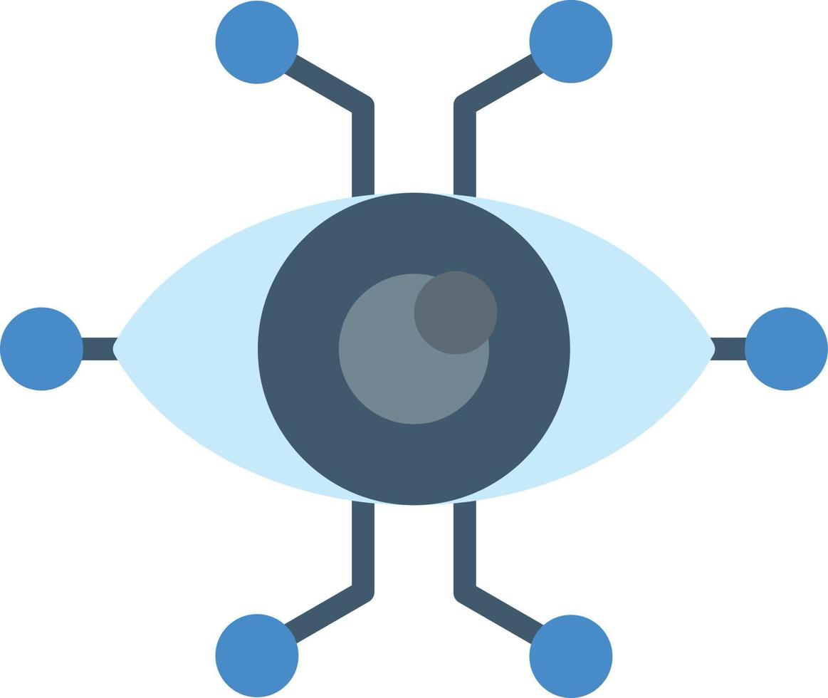 cyber oog vlak icoon vector