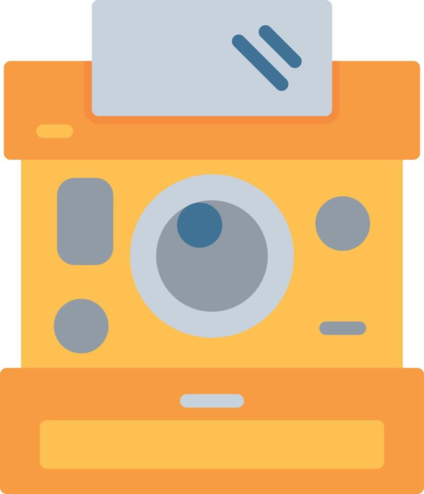 instant camera plat pictogram vector