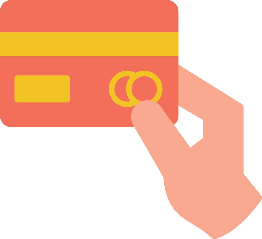 creditcard plat pictogram vector