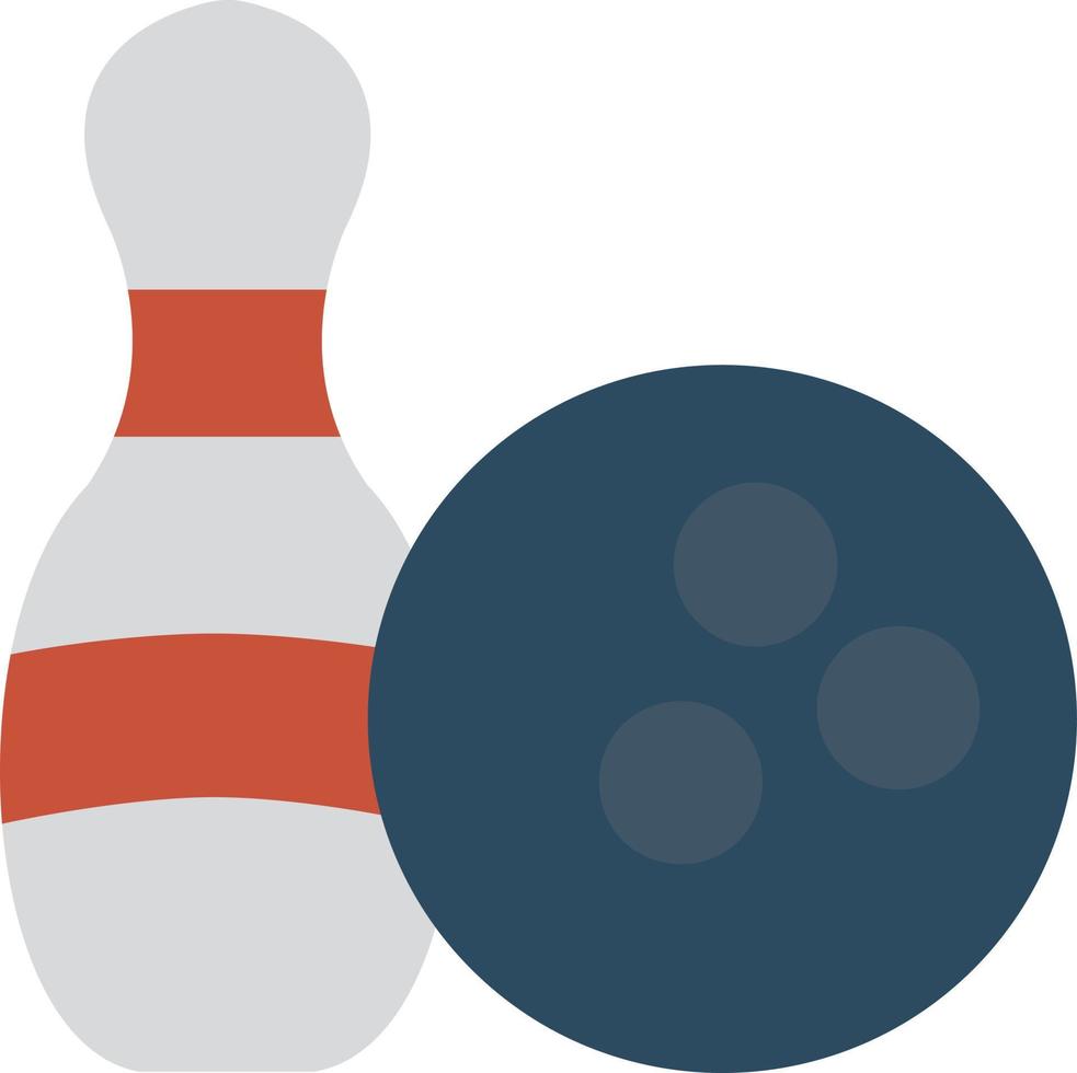 bowling platte pictogram vector