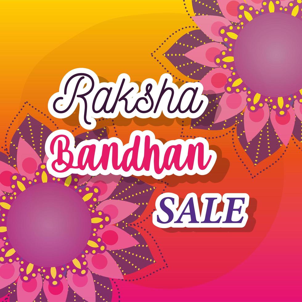 raksha bandhan mega verkoop poster vector