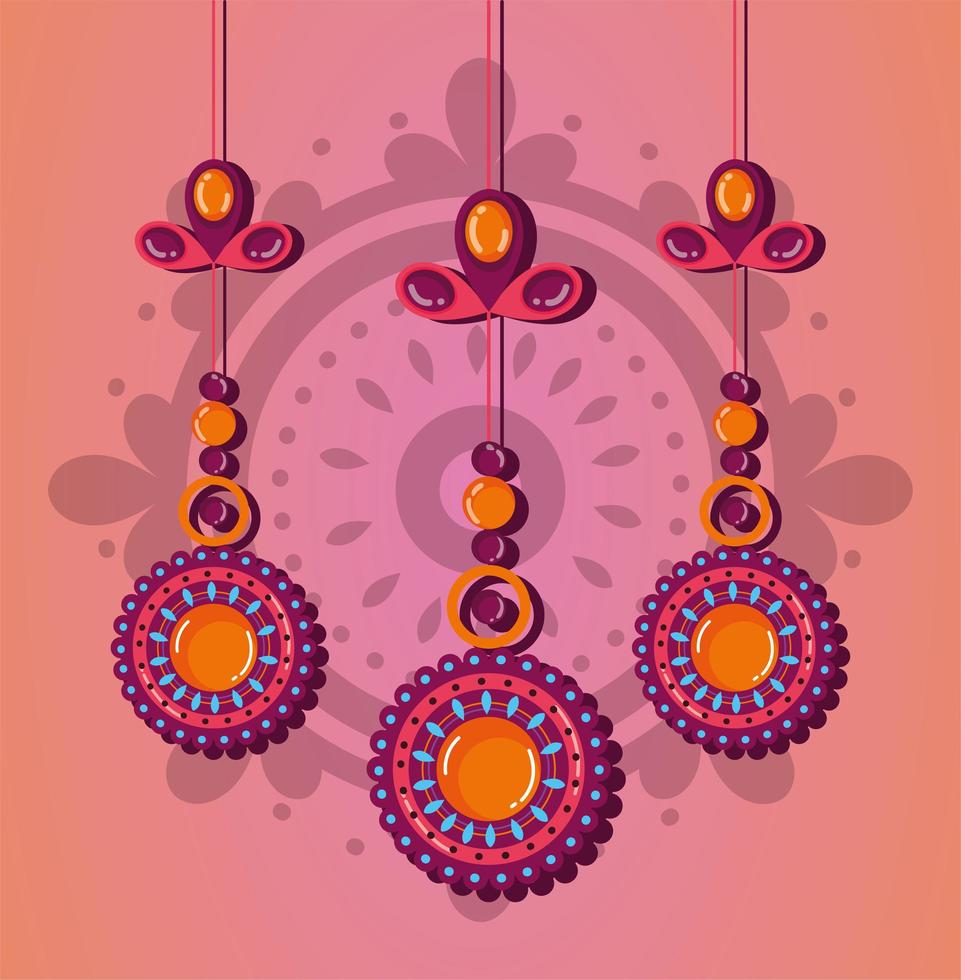 raksha bandhan decoratief ornamentontwerp vector