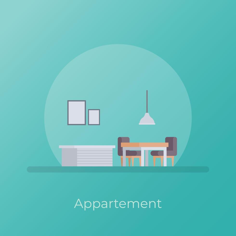 trendy appartement concepten vector