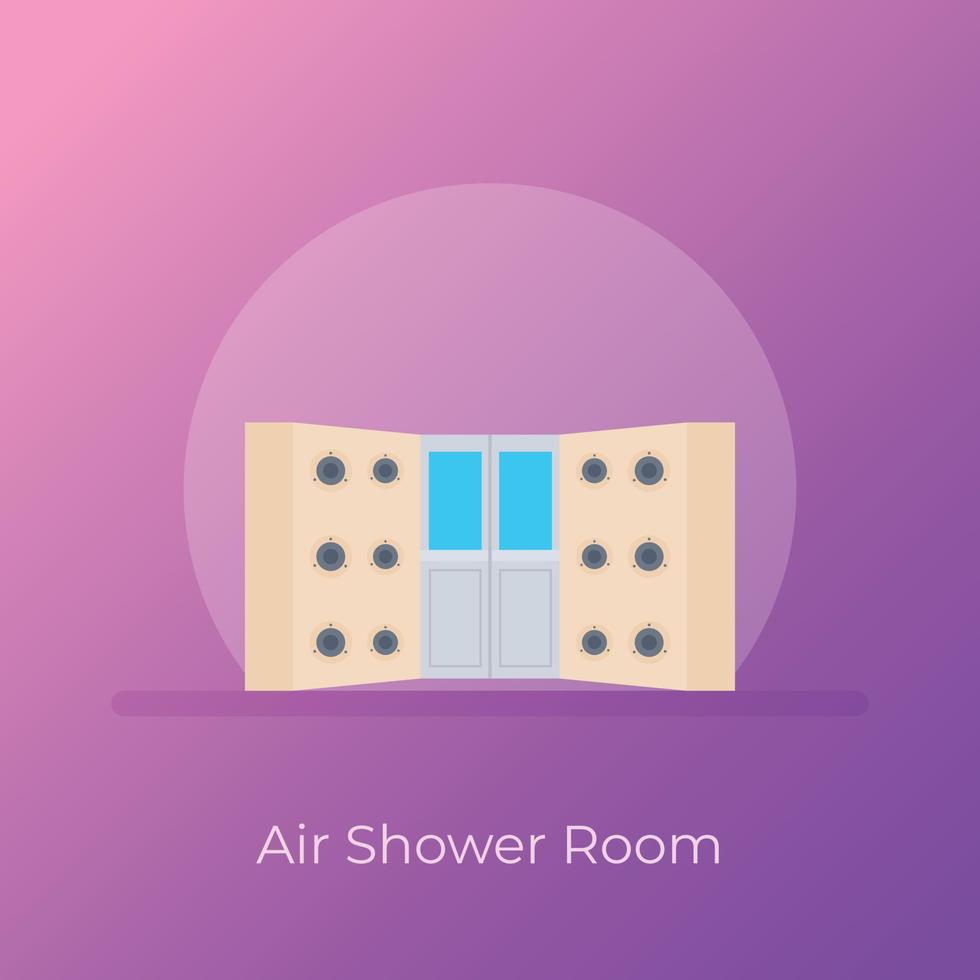 lucht douche kamer vector