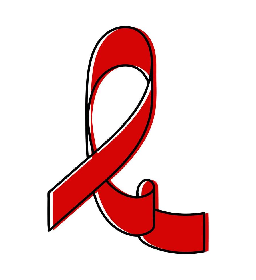 rood lint wereld AIDS dag symbool vector illustratie