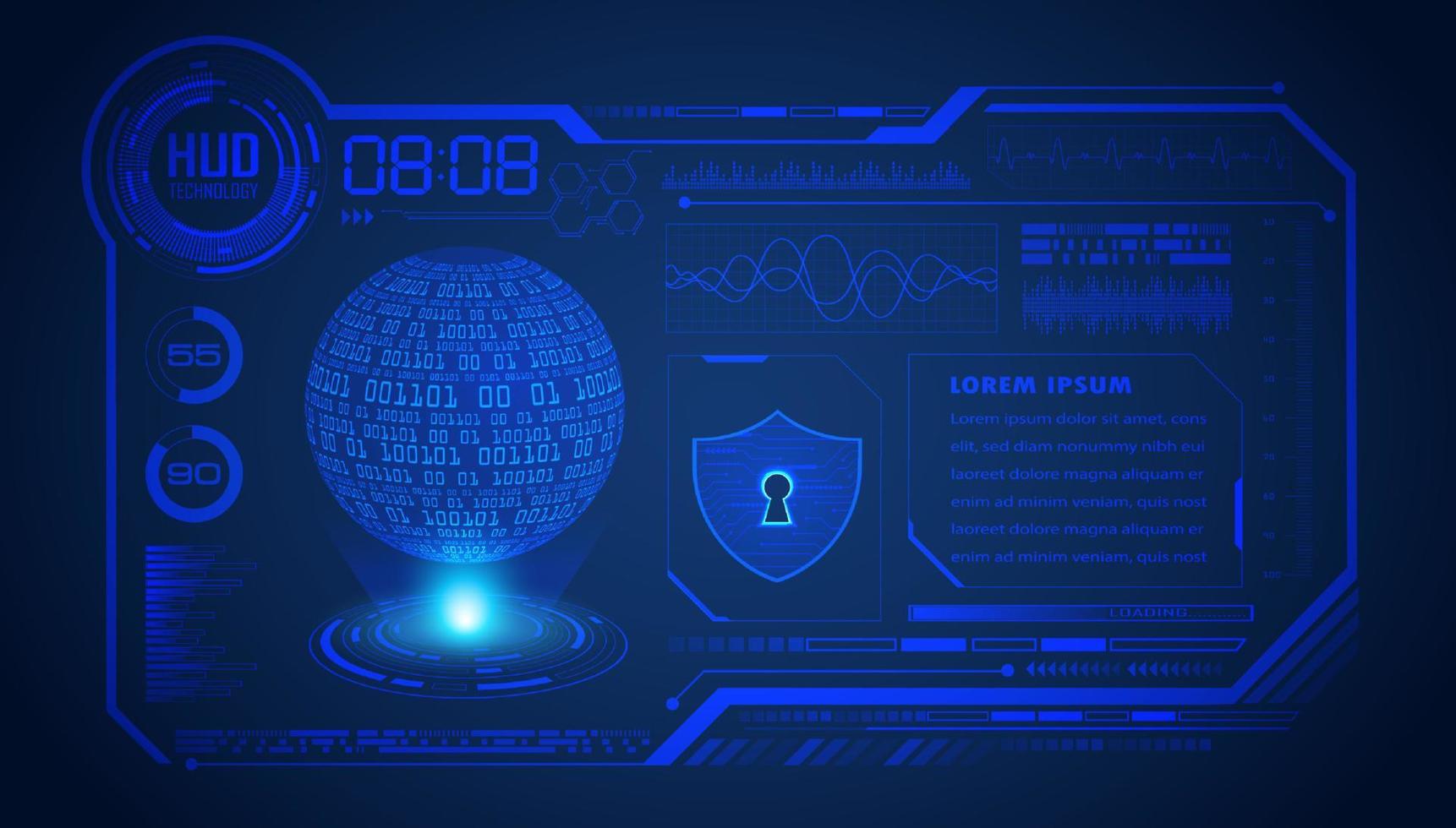 modern hud technologie scherm achtergrond vector