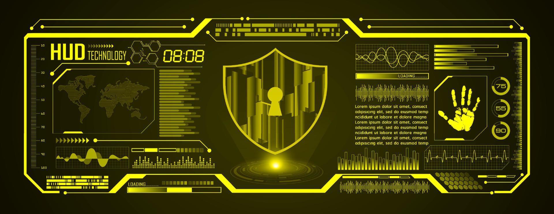 modern hud technologie scherm achtergrond vector