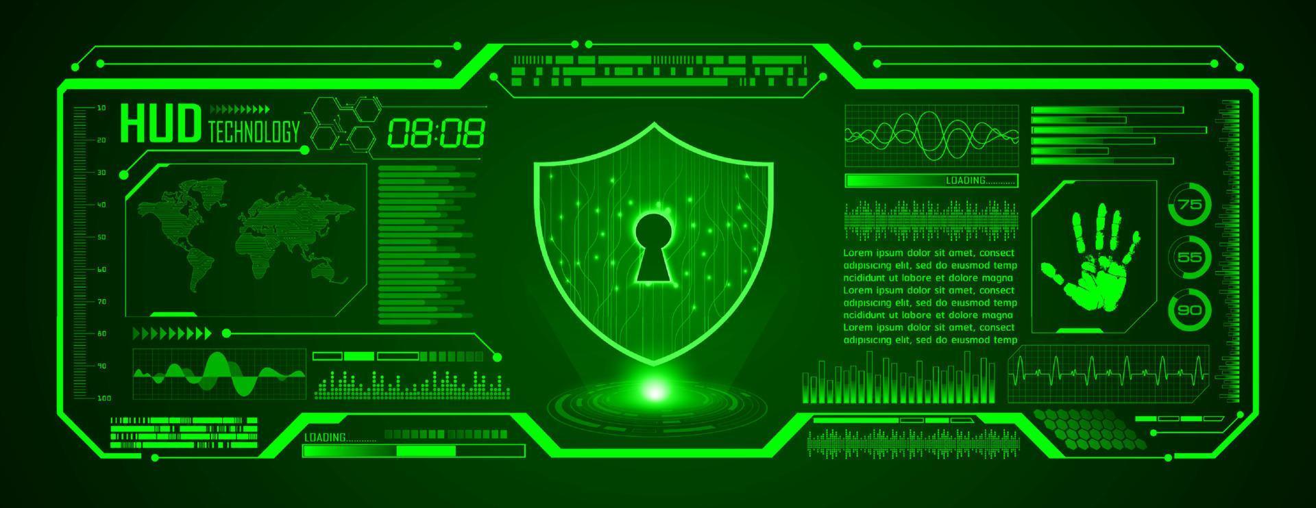 modern hud technologie scherm achtergrond vector