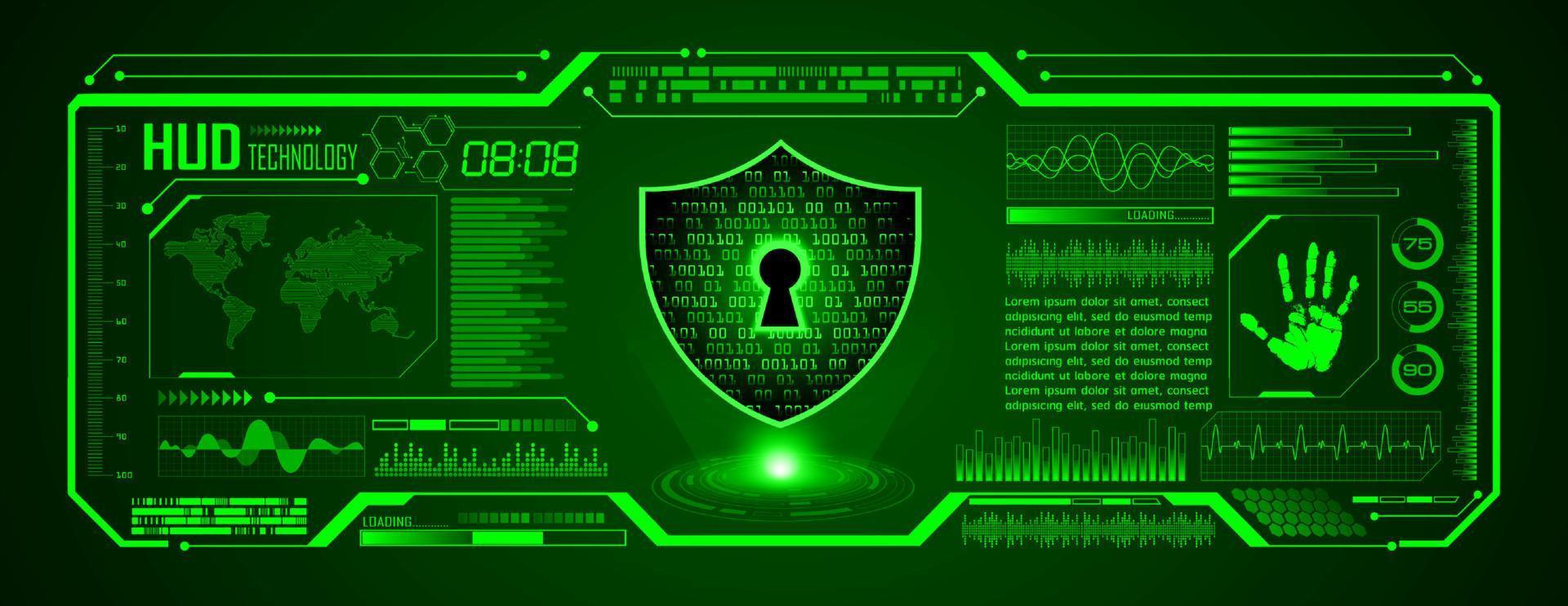 modern hud technologie scherm achtergrond vector