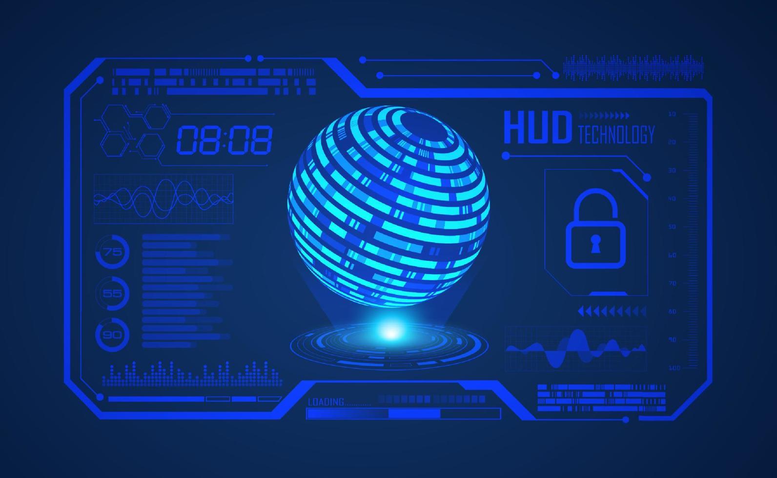 modern hud technologie scherm achtergrond vector