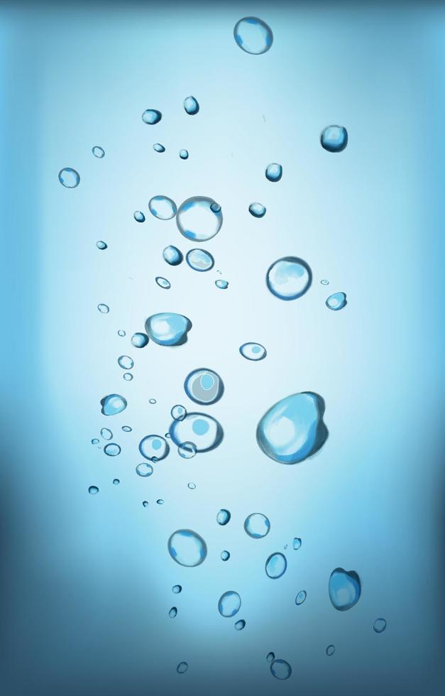 realistisch aquatisch water met bubbel lucht vector