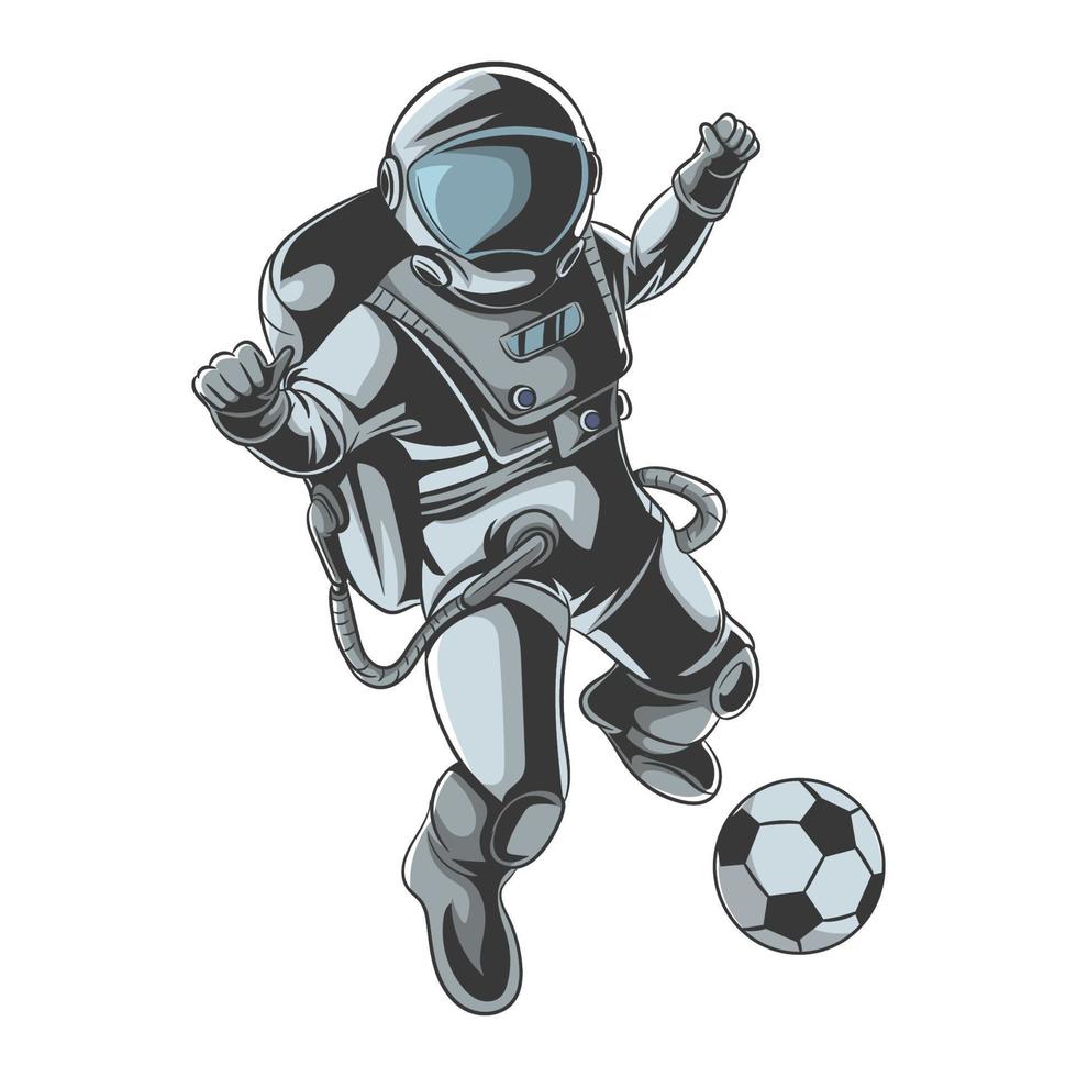 astronaut Aan ruimte. Amerikaans voetbal speler vector