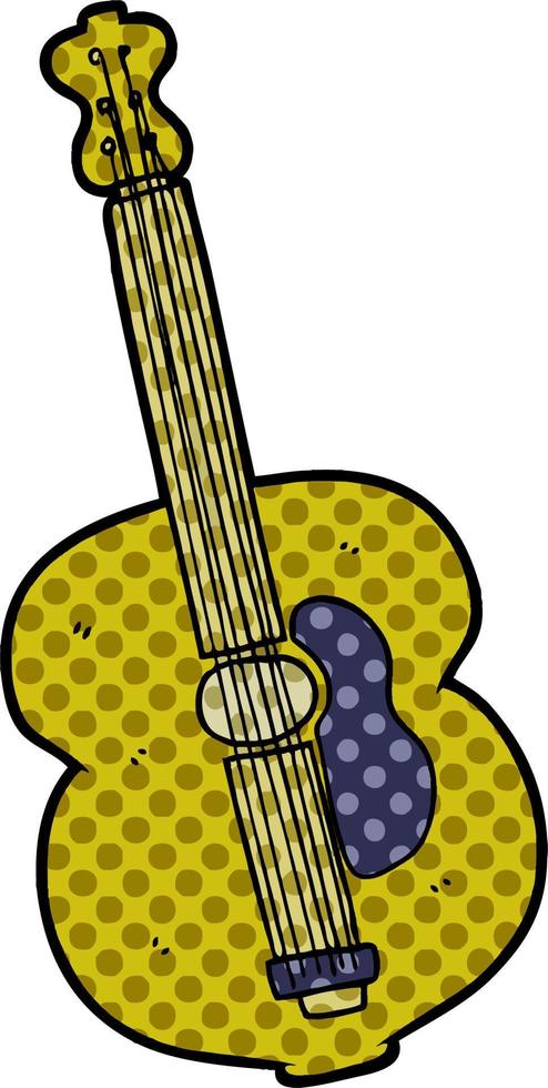 tekenfilm akoestisch gitaar vector