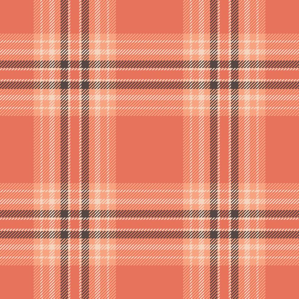 plaid naadloos patroon in oranje. controleren kleding stof textuur. vector textiel afdrukken.