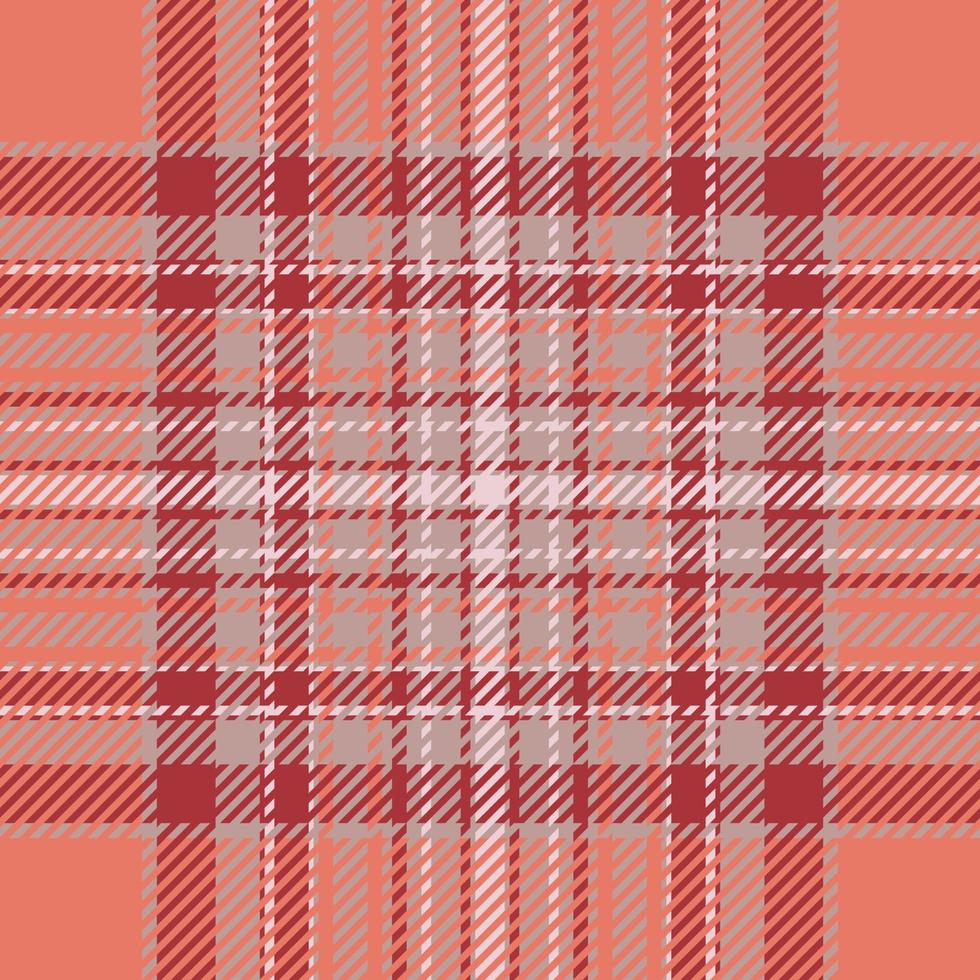 plaid controleren patroon in oranje en rood kleuren. naadloos kleding stof textuur. Schotse ruit textiel afdrukken. vector