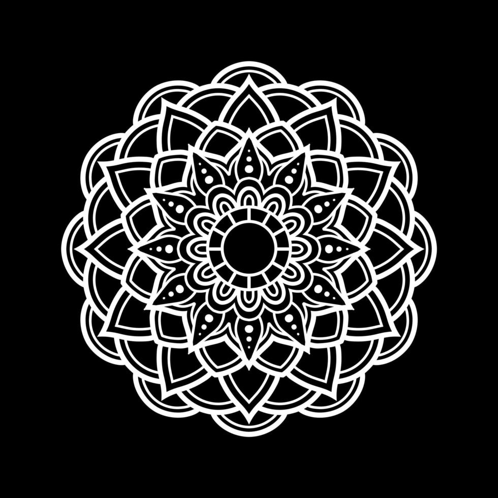wit mandala Aan zwart patroon stencil doodles schetsen, ronde ornament patronen voor henna, mehndi, tatoeëren vector