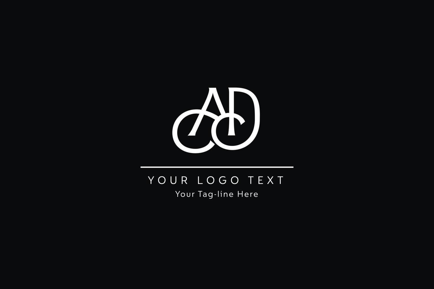 advertentie brief logo ontwerp. creatief modern een d brieven icoon vector illustratie.