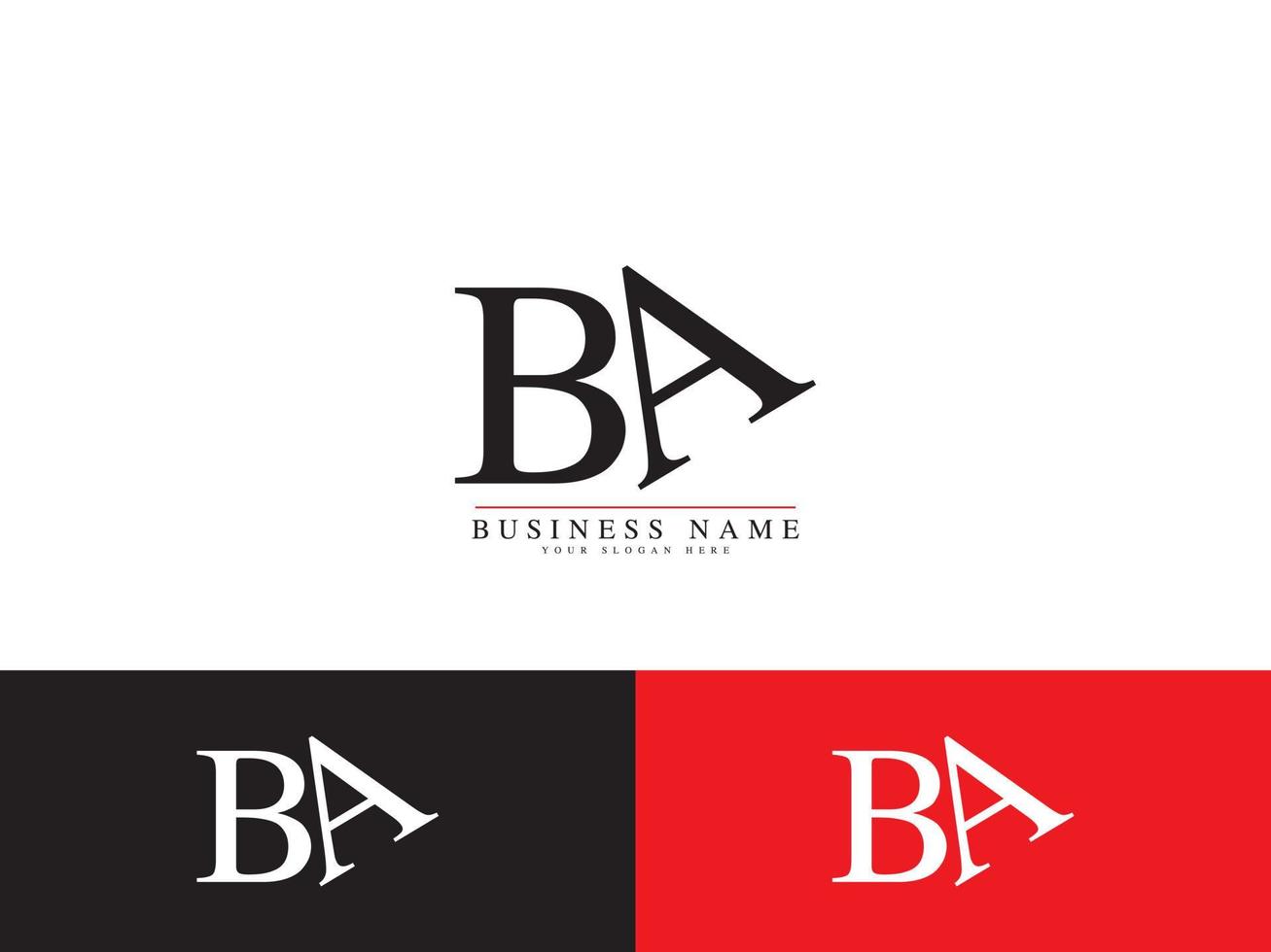 brief ba ab logo icoon ontwerp vector