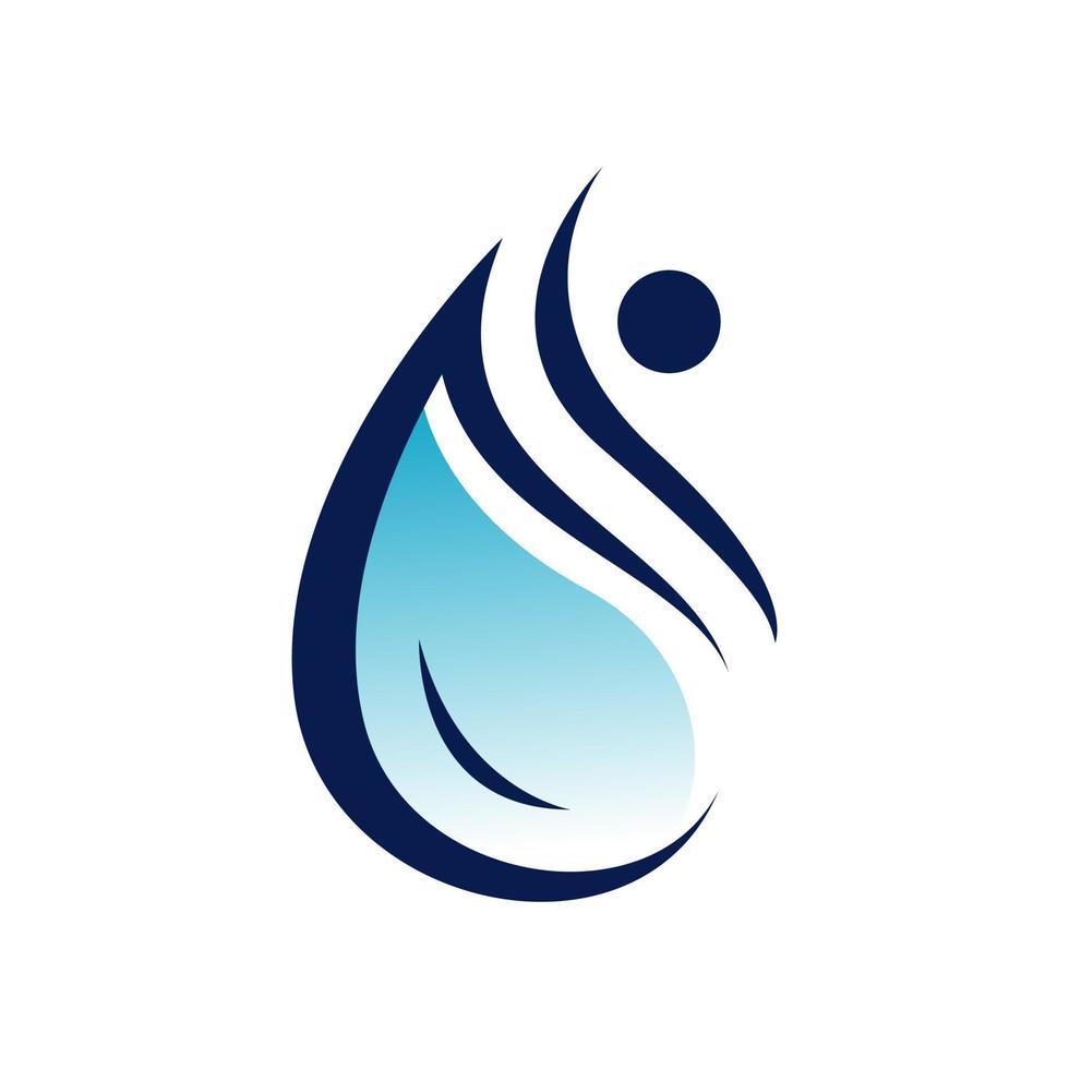 aqua laten vallen water druppeltje logo eco mineraal natuurlijk ontwerp vector sjabloon