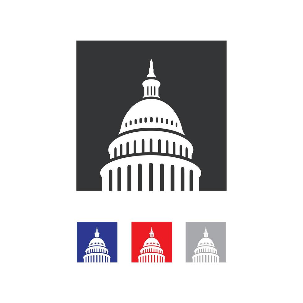 regering icoon premie creatief Capitol gebouw logo vector ontwerp iconisch mijlpaal illustraties