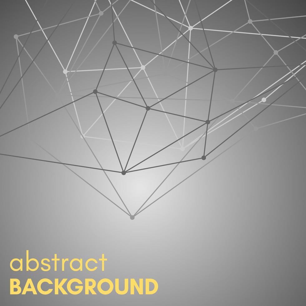 veelhoekige achtergrond met moleculair verbinding. molecuul en communicatie achtergrond. meetkundig grijs achtergrond. vector