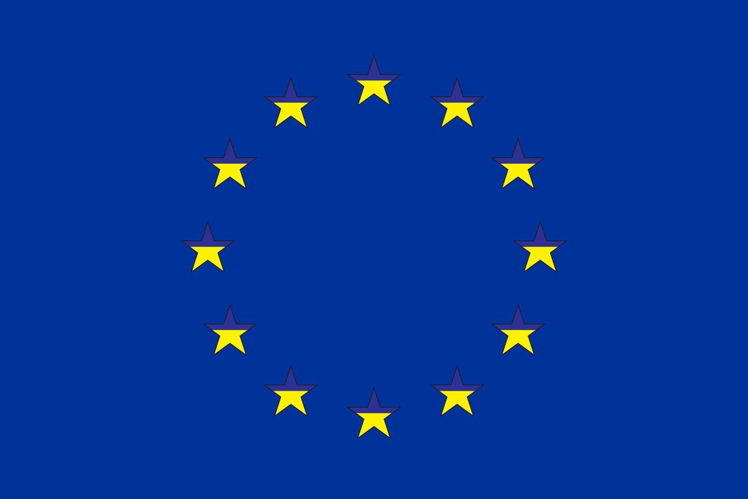 vlag van Oekraïne Aan de achtergrond van de Europese unie flag.ukraine en EU concept. vector illustratie.