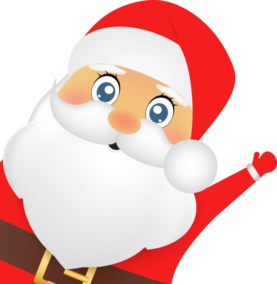 de kerstman claus voor Kerstmis Aan een wit achtergrond vector