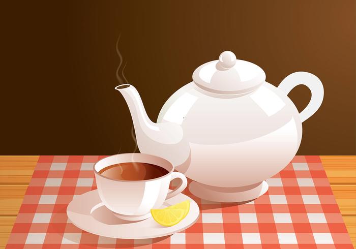 Theepot Real Gratis Vector