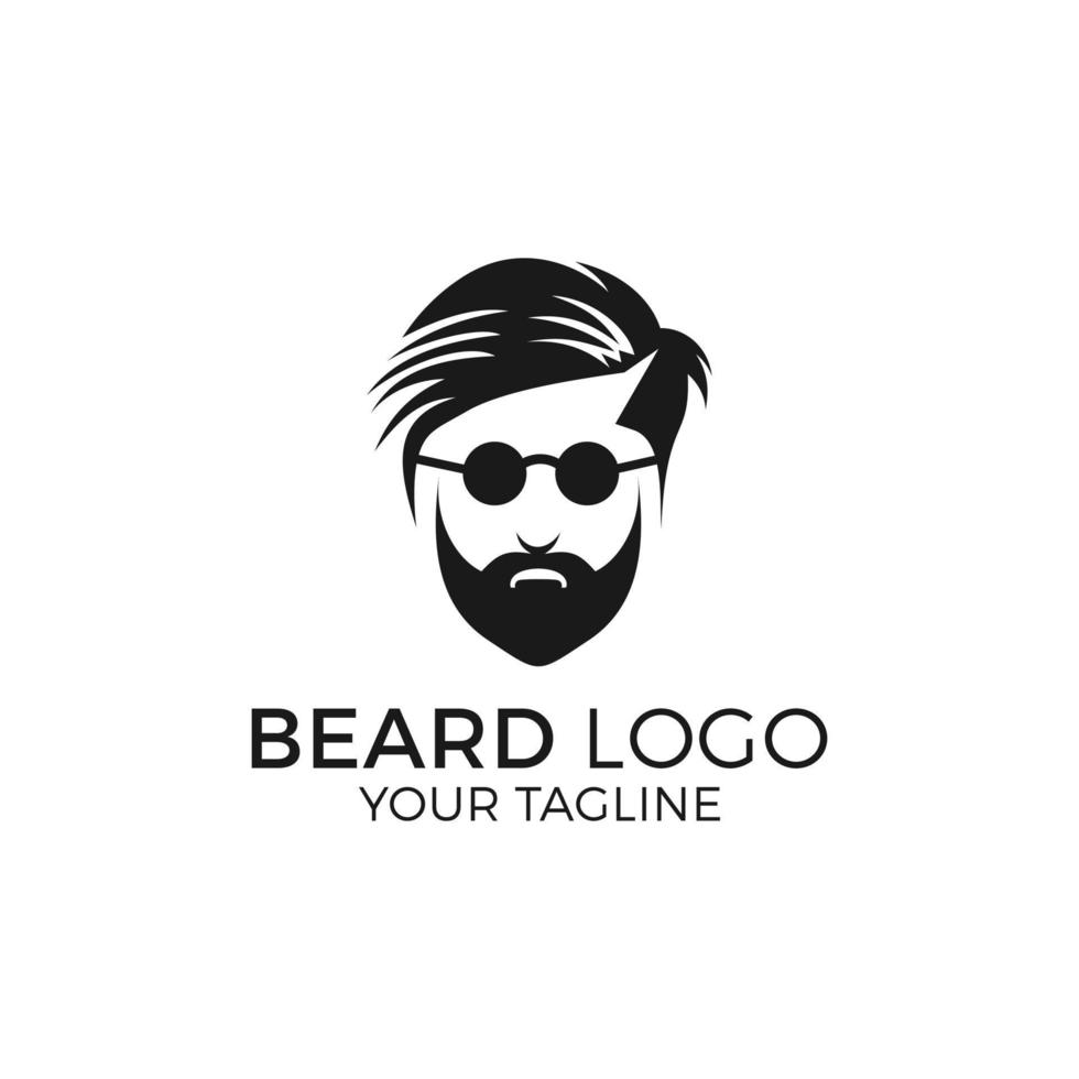 baard Mens logo vector illustratie