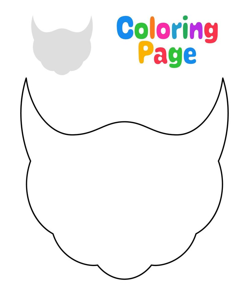 kleur bladzijde met baard voor kinderen vector