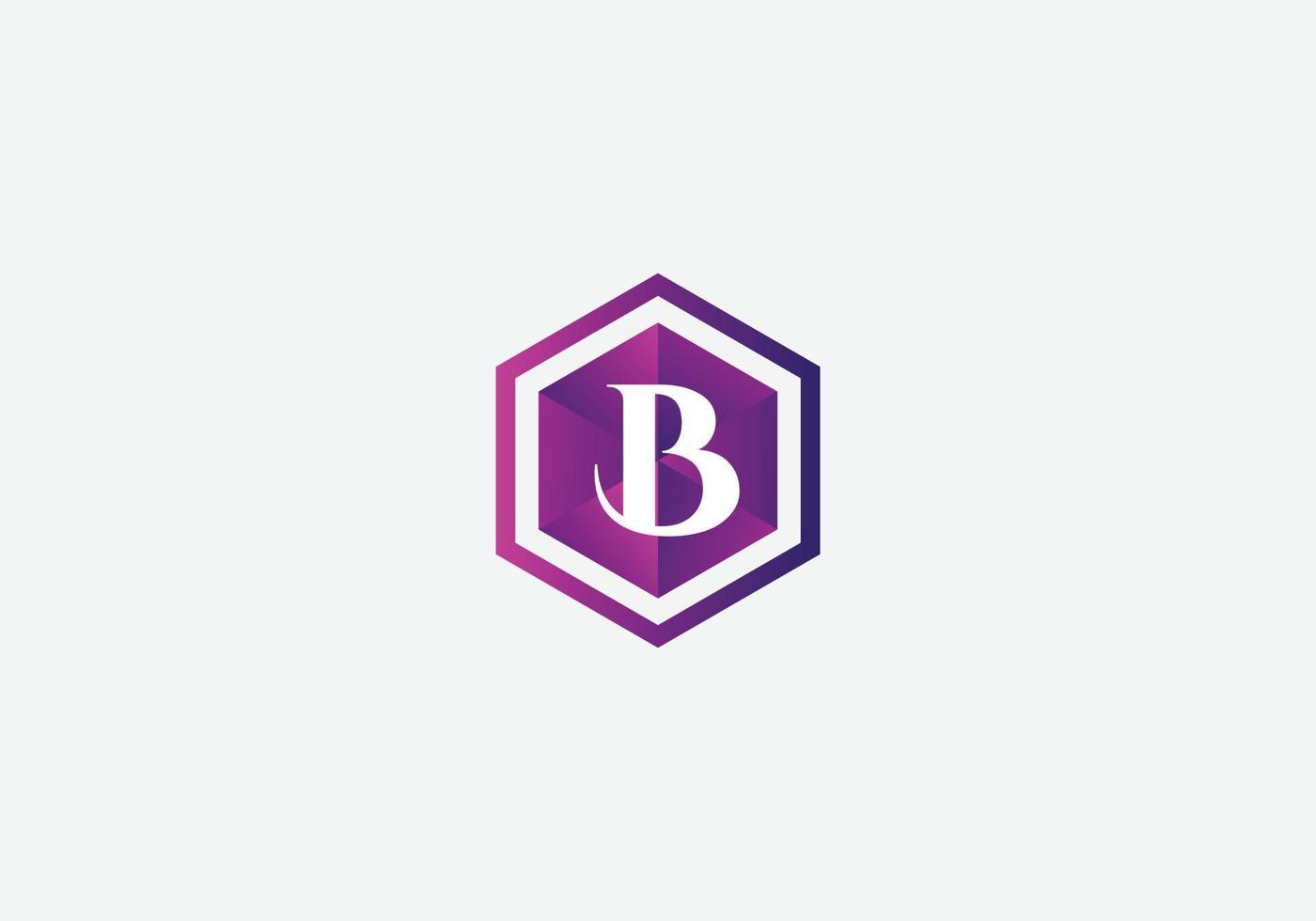 abstract b brief modern lettertekens logo ontwerp vector