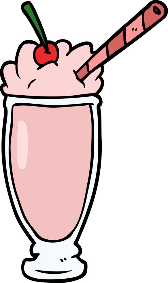 tekenfilm milkshake smoothie vector