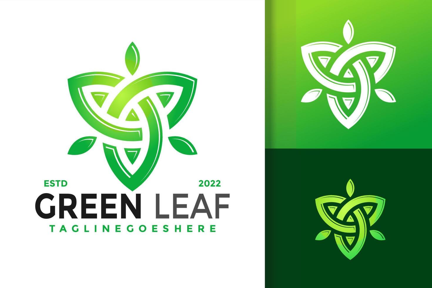 natuur groen blad logo ontwerp, merk identiteit logos vector, modern logo, logo ontwerpen vector illustratie sjabloon