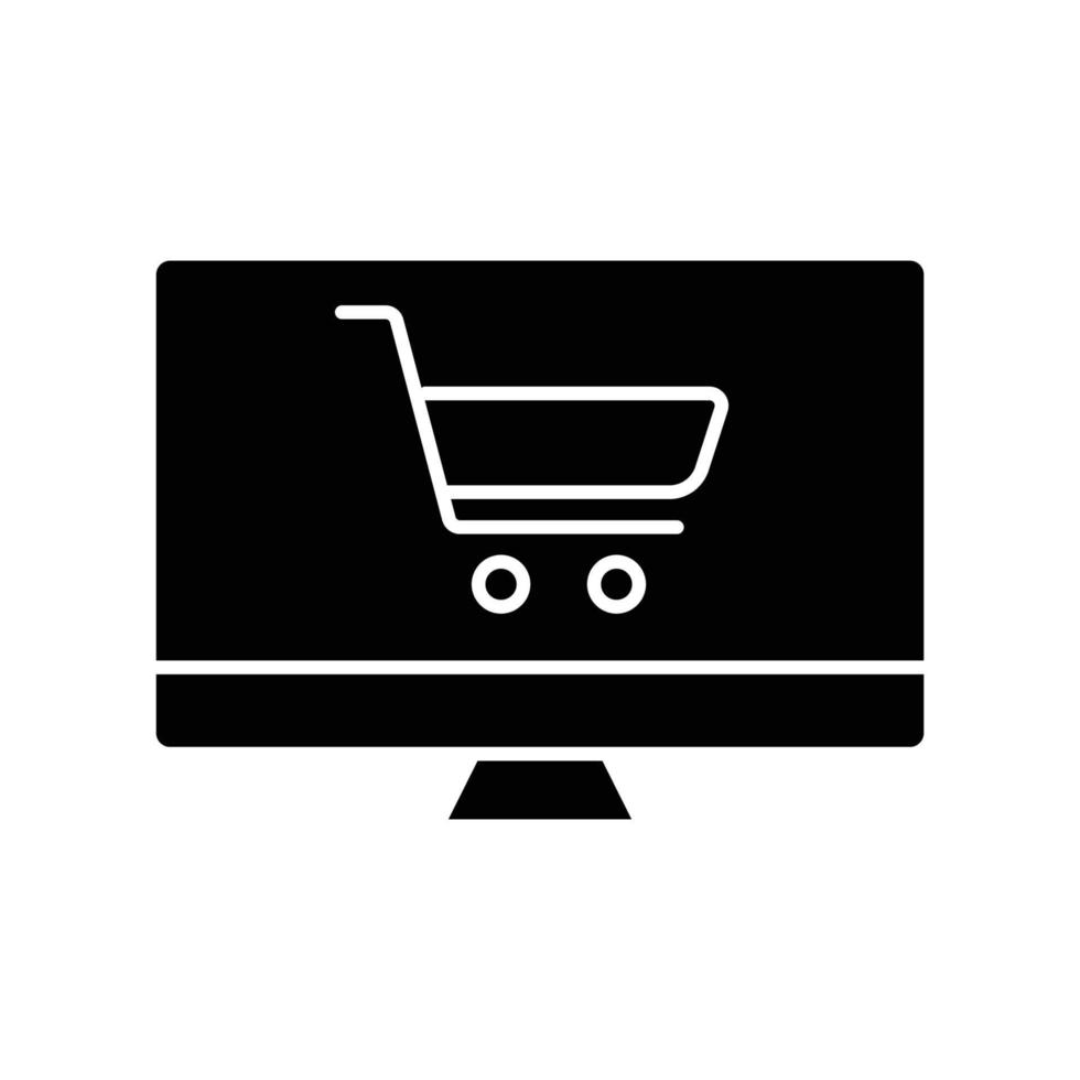 online winkel glyph icoon. bevat toezicht houden op met karretje. icoon illustratie verwant naar e handel winkel. gemakkelijk vector ontwerp bewerkbaar. pixel perfect Bij 32 X 32