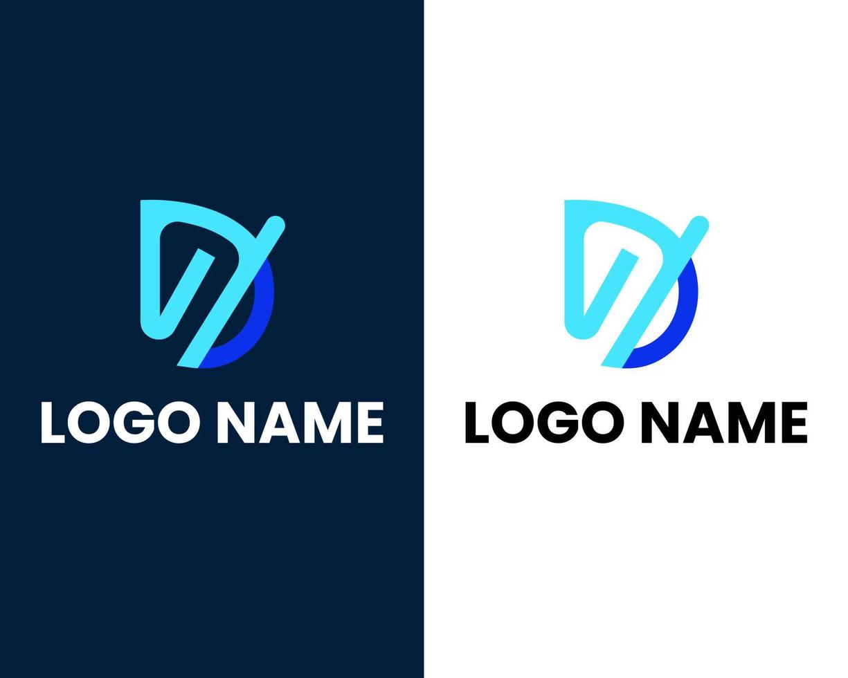 brief d en v modern logo ontwerp sjabloon vector