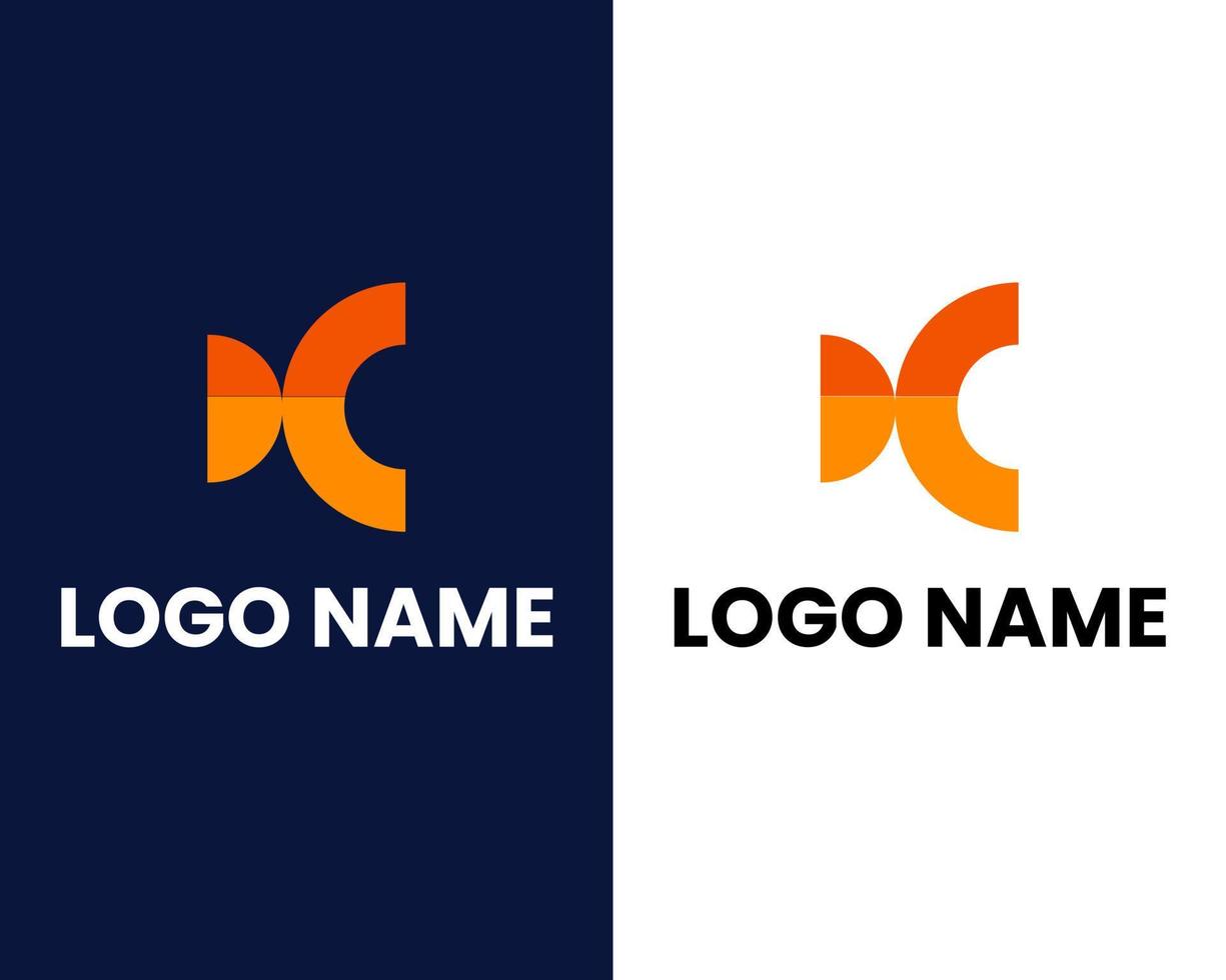 brief d en c Mark logo ontwerp sjabloon vector