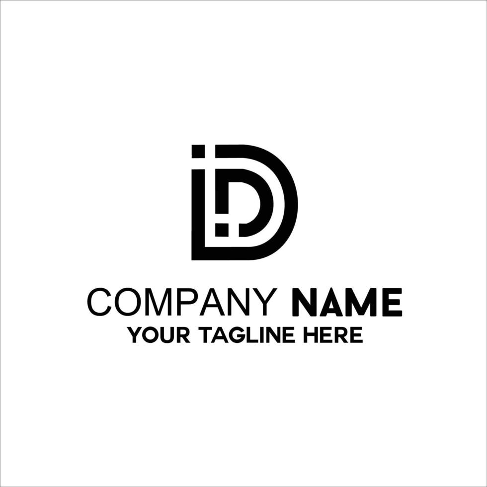 brief d schets logo vector