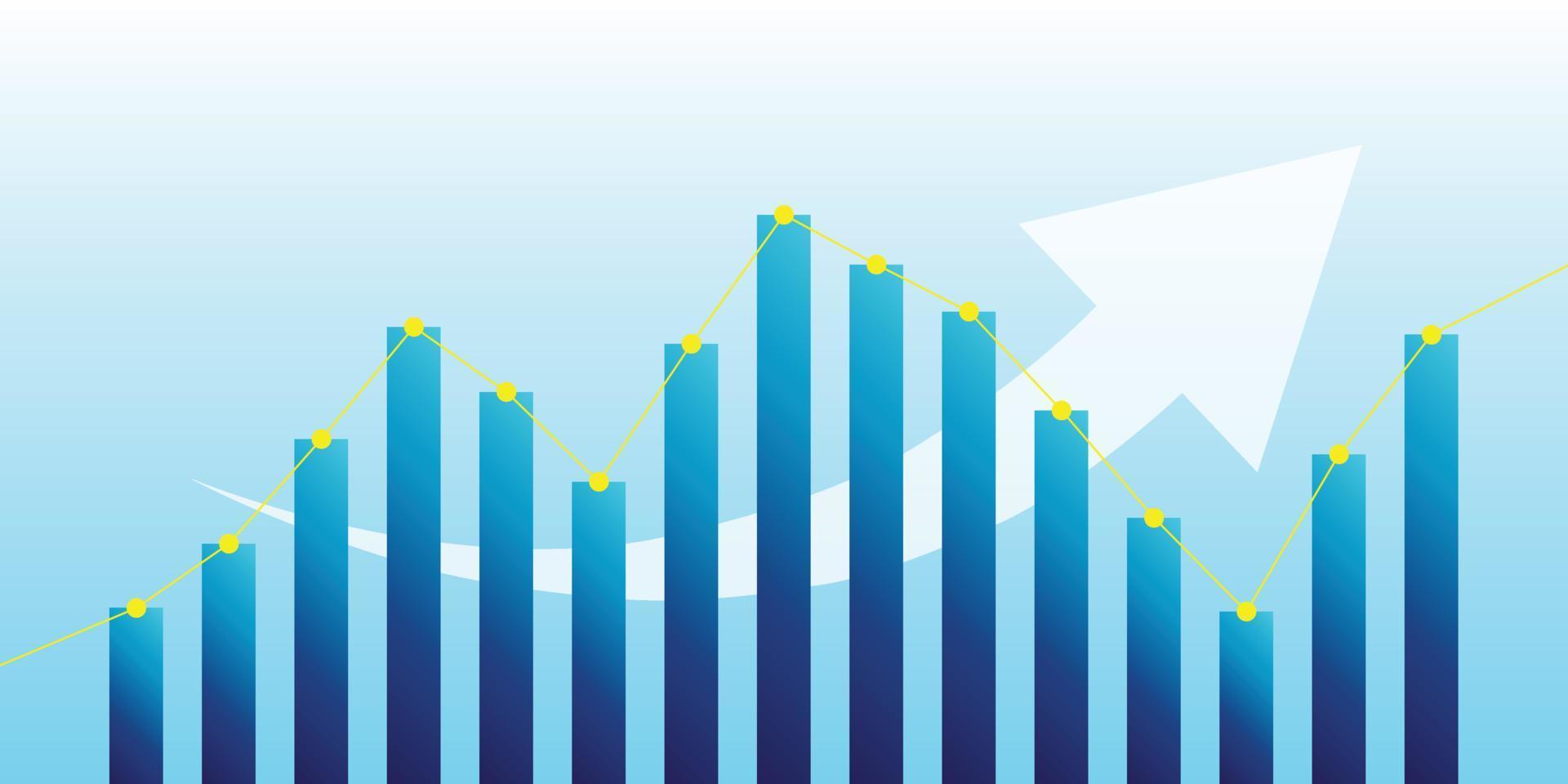 financieel investering economisch of voorraad markt investering handel diagram tabel van groei of val. vector